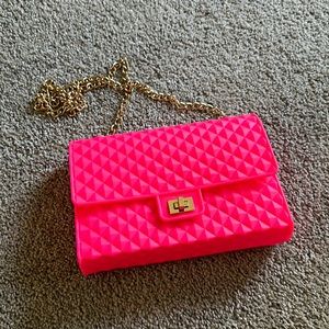 Hot pink cross body bag